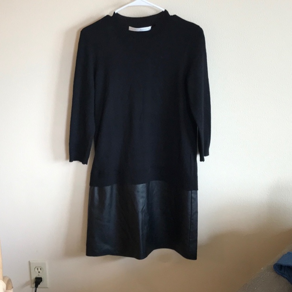 Susana Monaco Leather Skirt Dress with sweater top